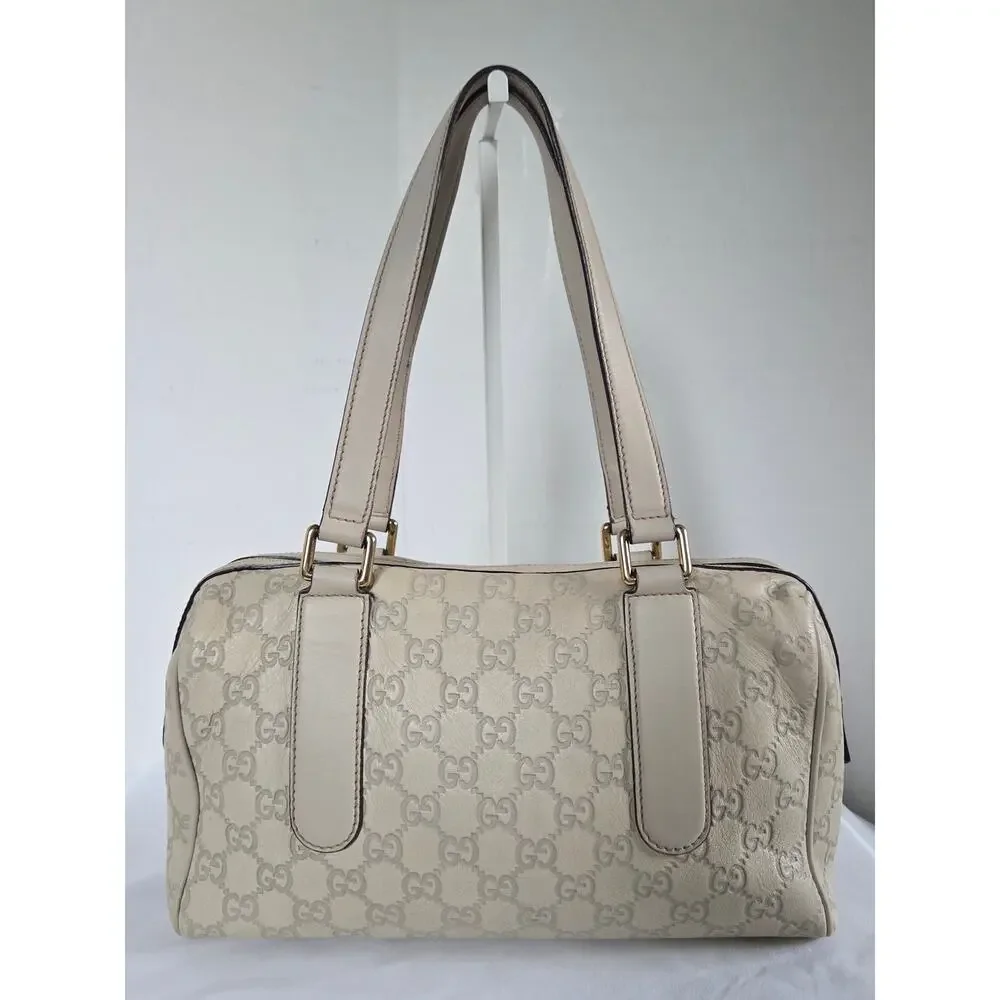 Gucci Signature GG Embossed Boston Shoulder Bag